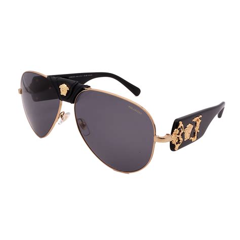 versace mens sunglasses ve2150 metal polarized sunglasses|Versace™ VE2150Q Aviator Sunglasses .